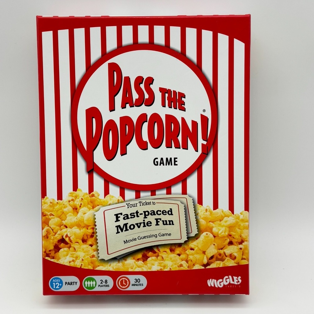 Pass the Popcorn COMPLETE Wiggles 3D 2011 Party Game Movie Trivia 80s 90s Bonus